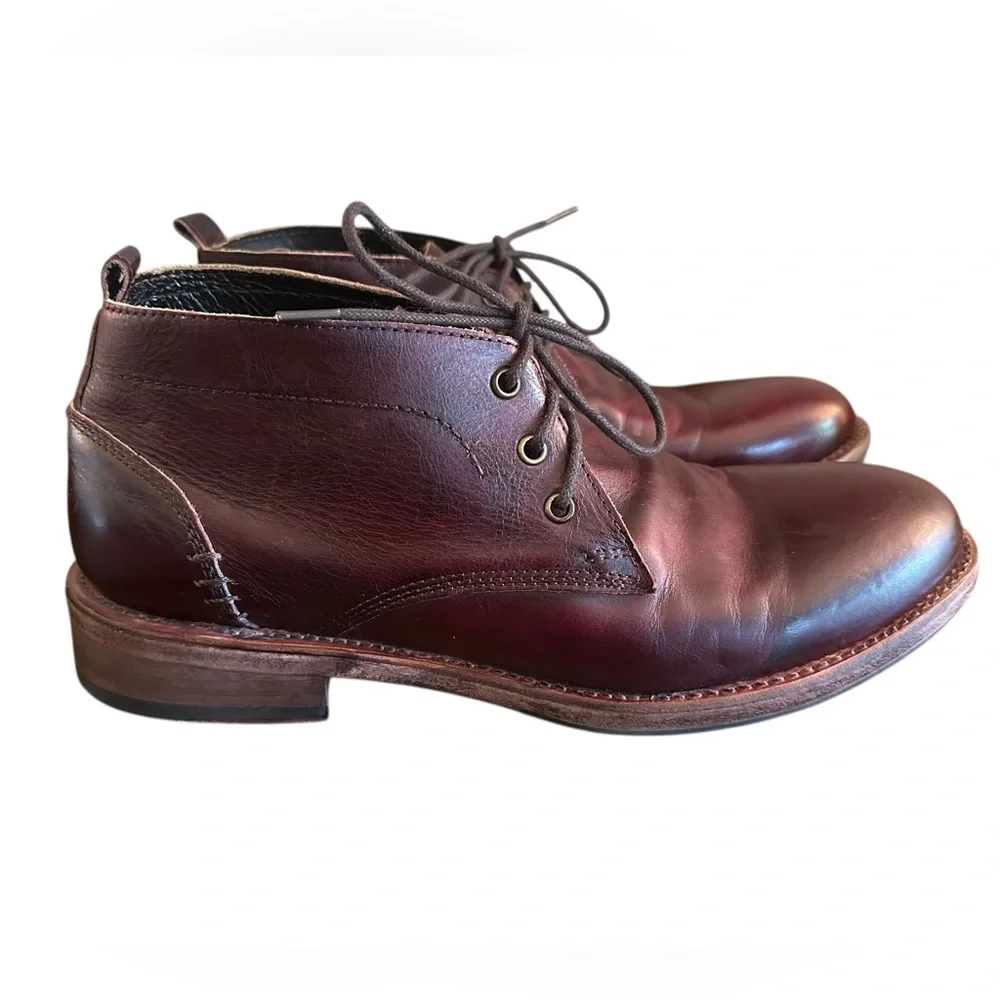 Freebird by Steven Mens Mccoy Chukka Boots Leather Sz‎ 11 Burgundy Red